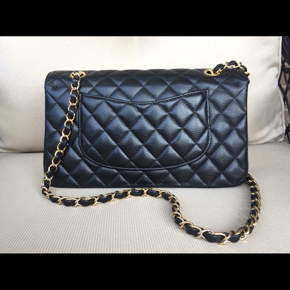 Chanel Classic Double Flap Caviar Black Medium M/L - Picture 2 of 8